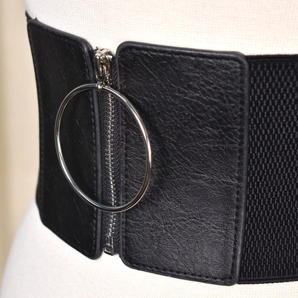 O My Ring Wide Zipper Belt Cats Like Us