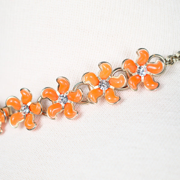 Orange Flower Choker Cats Like Us
