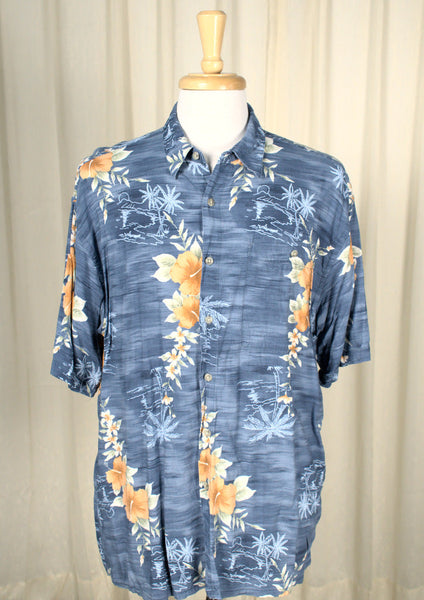 Orange Hibiscus Palm Tree Shirt Cats Like Us