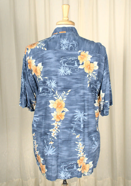 Orange Hibiscus Palm Tree Shirt Cats Like Us