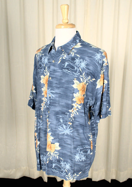 Orange Hibiscus Palm Tree Shirt Cats Like Us