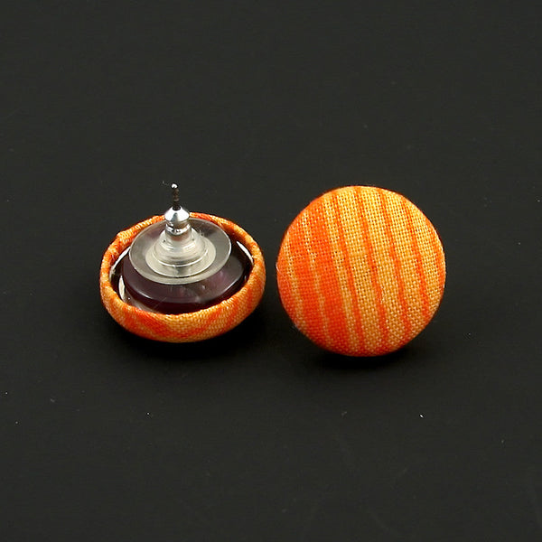 Orange Wiggle Stripe Earrings Cats Like Us