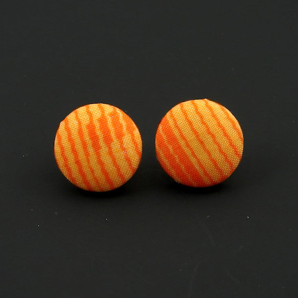 Orange Wiggle Stripe Earrings Cats Like Us