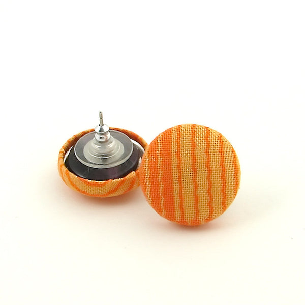 Orange Wiggle Stripe Earrings Cats Like Us