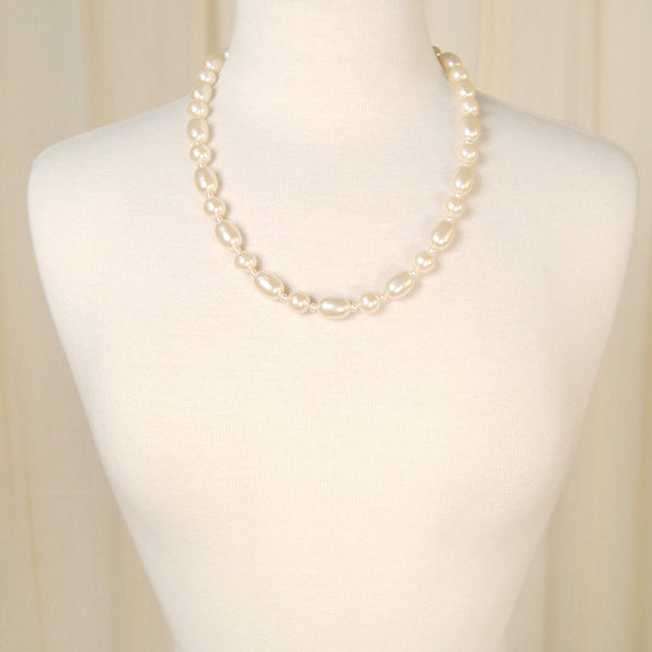 Oval Pearl Necklace Cats Like Us