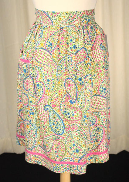Paisley Print Vintage Floral Apron Cats Like Us
