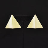 Cats Like Us Pastel Yellow Triangle Earrings