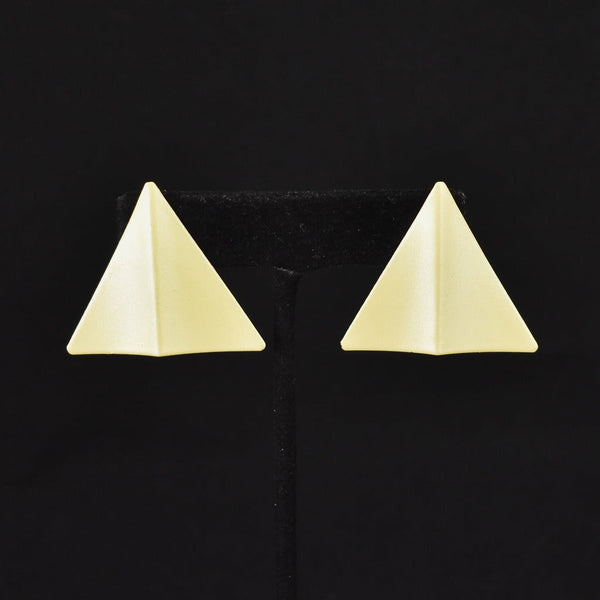 Pastel Yellow Triangle Earrings Cats Like Us