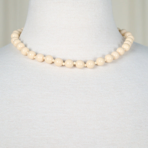 Peach Bead Necklace Cats Like Us