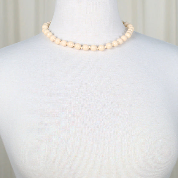Peach Bead Necklace Cats Like Us