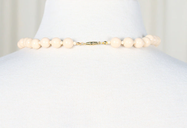 Peach Bead Necklace Cats Like Us