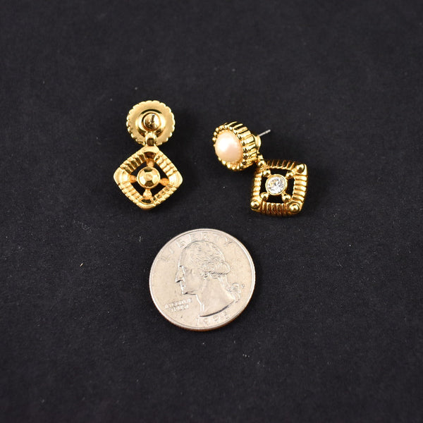 Pearl 2 in 1 Stud Earrings Cats Like Us