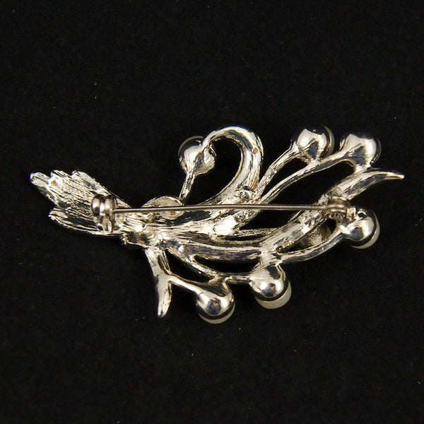 Pearl & Rhinestone Brooch Cats Like Us