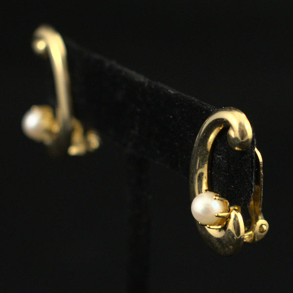Pearl Swirl Vintage Earrings Cats Like Us