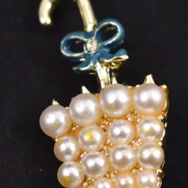 Pearl Umbrella Brooch Cats Like Us