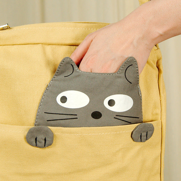 Peeking Gray Cat Crossbody Bag Cats Like Us