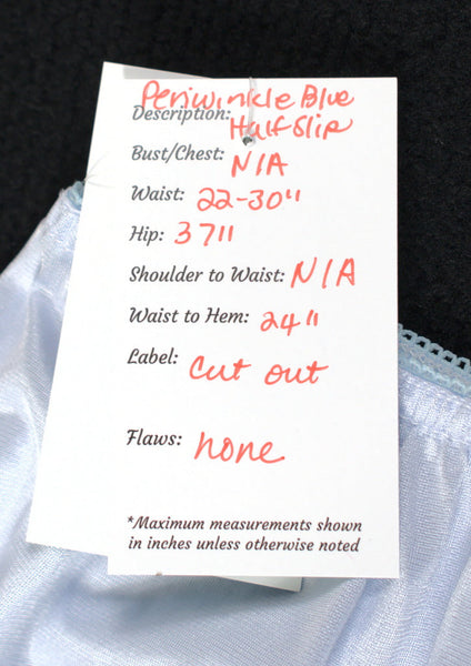 Periwinkle Vintage Half Slip W22-30 Cats Like Us