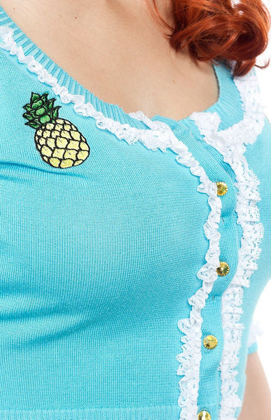 Pina Colada Bella Crop Cardi Cats Like Us