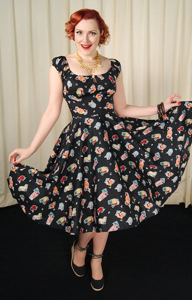 Pina Colada Drink Swing Dress Cats Like Us