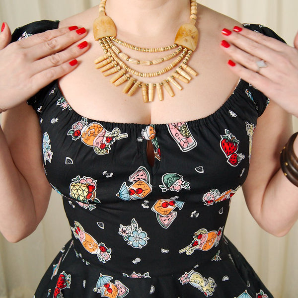 Pina Colada Drink Swing Dress Cats Like Us