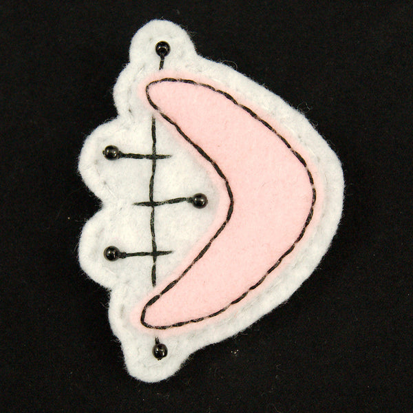 Pink Atomic Boomerang Pin Cats Like Us