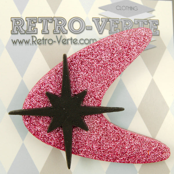 Pink Atomic Starburst Brooch Cats Like Us