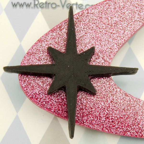 Pink Atomic Starburst Brooch Cats Like Us