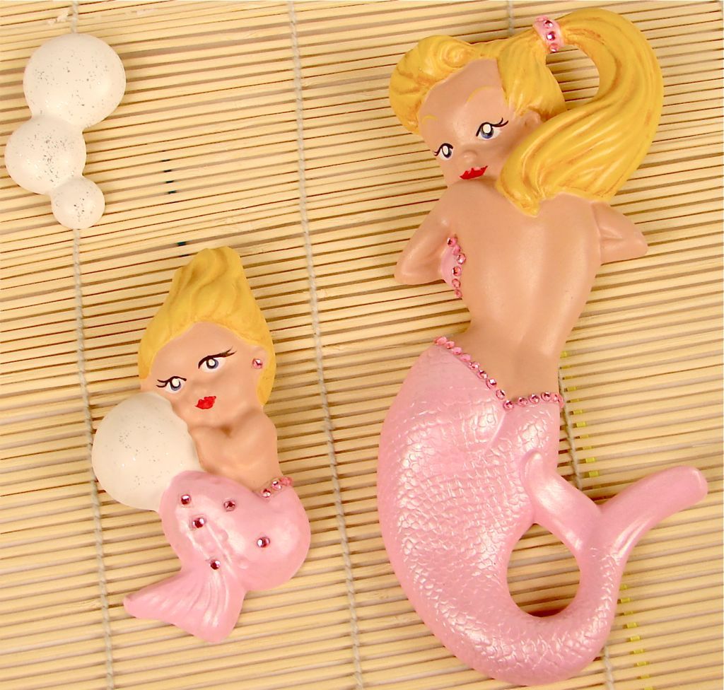 Pink Blonde Mermaid w Top Cats Like Us
