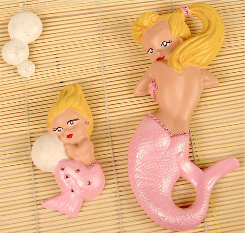 Pink Blonde Mermaid w Top Cats Like Us