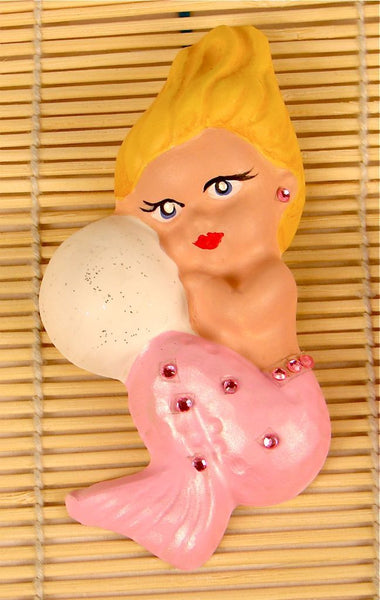 Pink Blonde Mermaid w Top Cats Like Us