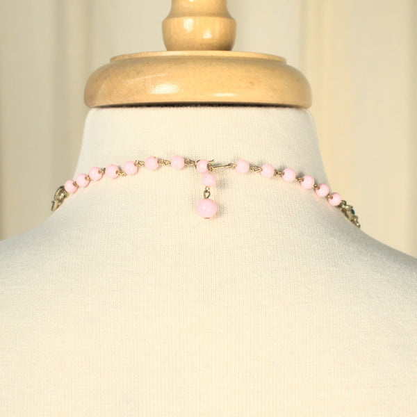 Pink Enamel Leaf Jewelry Set Cats Like Us