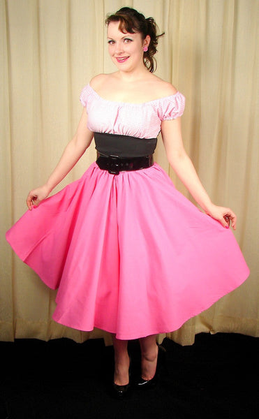 Pink Full Circle Skirt Cats Like Us