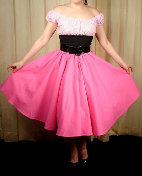 Pink Full Circle Skirt Cats Like Us