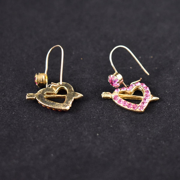 Pink Vday Heart Vintage Earrings Cats Like Us