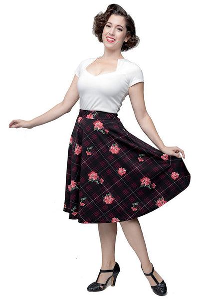 Plaid on Parade Swing Skirt Cats Like Us