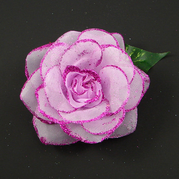 Plum Purple Glitter Rose Flower Cats Like Us