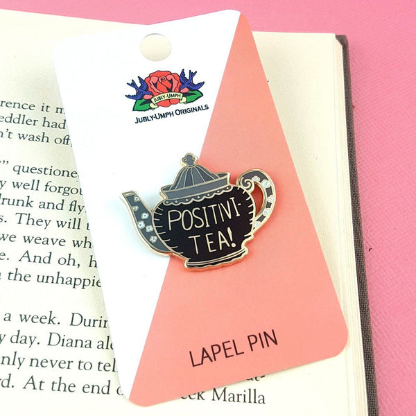 Positivi-Tea Pot Pin Cats Like Us