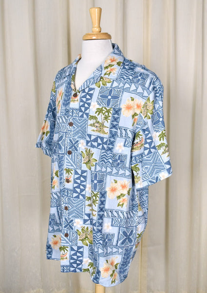 Powder Blue Barkcloth Shirt Cats Like Us
