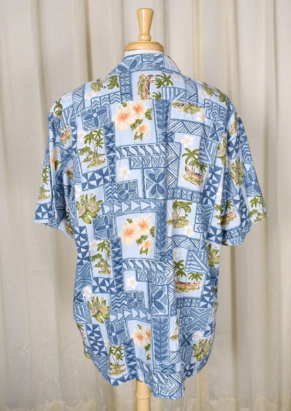 Powder Blue Barkcloth Shirt Cats Like Us