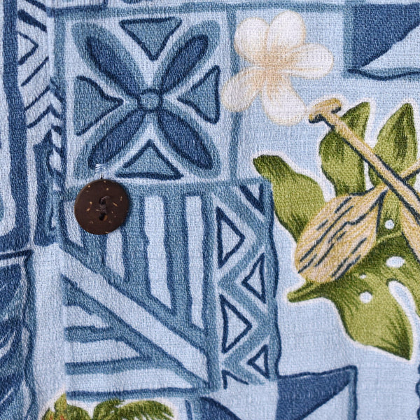 Powder Blue Barkcloth Shirt Cats Like Us