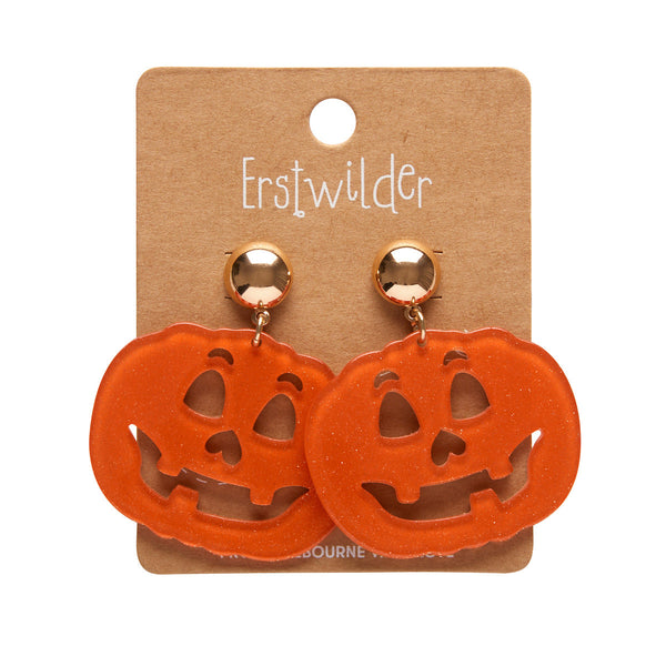 Pumpkin Glitter Earrings Cats Like Us
