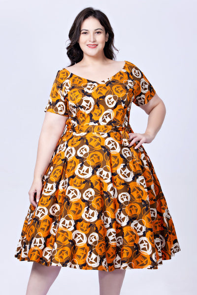 Pumpkins & Bats Bella Dress Cats Like Us