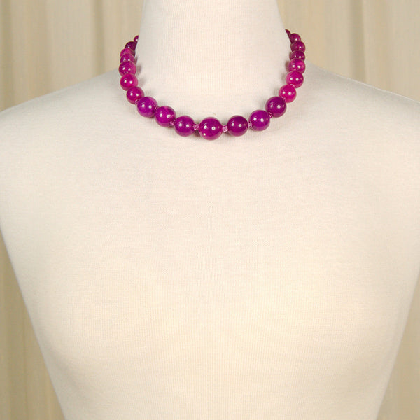 Purple Bead Necklace Cats Like Us