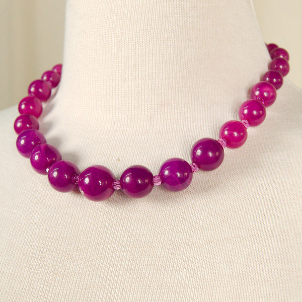 Purple Bead Necklace Cats Like Us