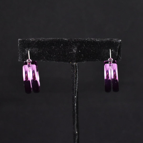 Purple Double Hoop Earrings Cats Like Us