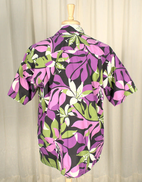 Purple & Green Floral Shirt Cats Like Us