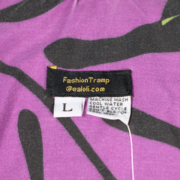 Purple & Green Floral Shirt Cats Like Us