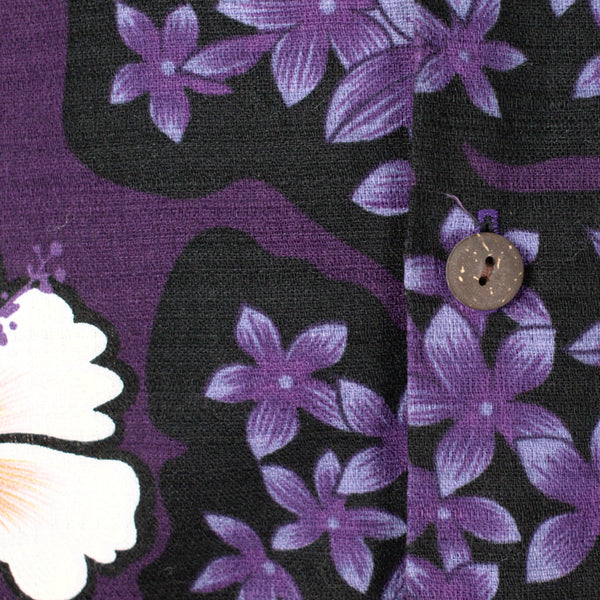 Purple Hibiscus Panel Shirt Cats Like Us