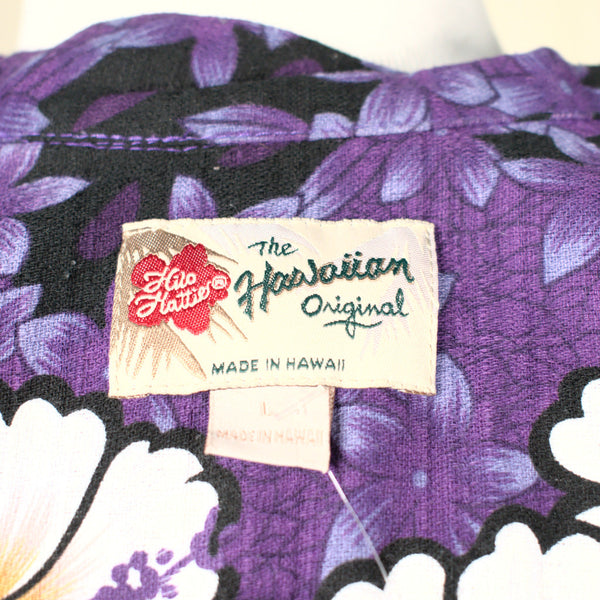 Purple Hibiscus Panel Shirt Cats Like Us