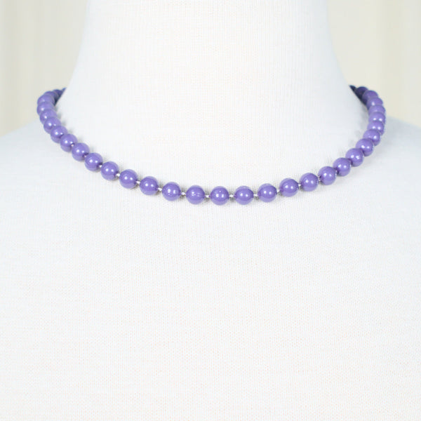 Purple Single Bead Necklace Cats Like Us